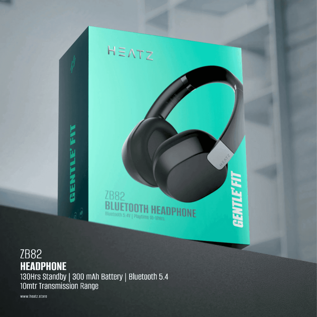 🎧 سماعة رأس بلوتوث HEATZ ZB82 لاسلكية Bluetooth 5.4 بطارية 300mAh